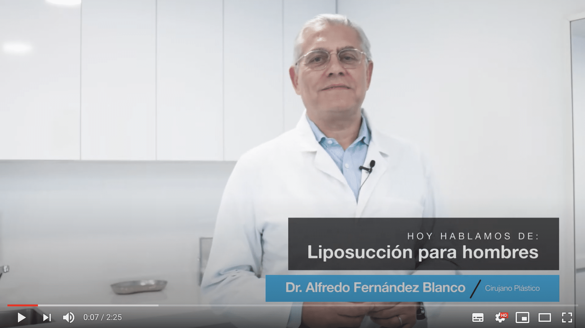 Videoblog del Dr. Fernández Blanco acerca de la liposucción para hombres