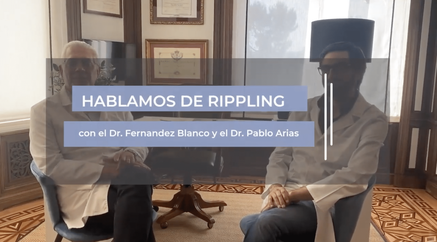 El Dr. Fernández Blanco conversa junto al Dr. Pablo Arias sobre el Rippling